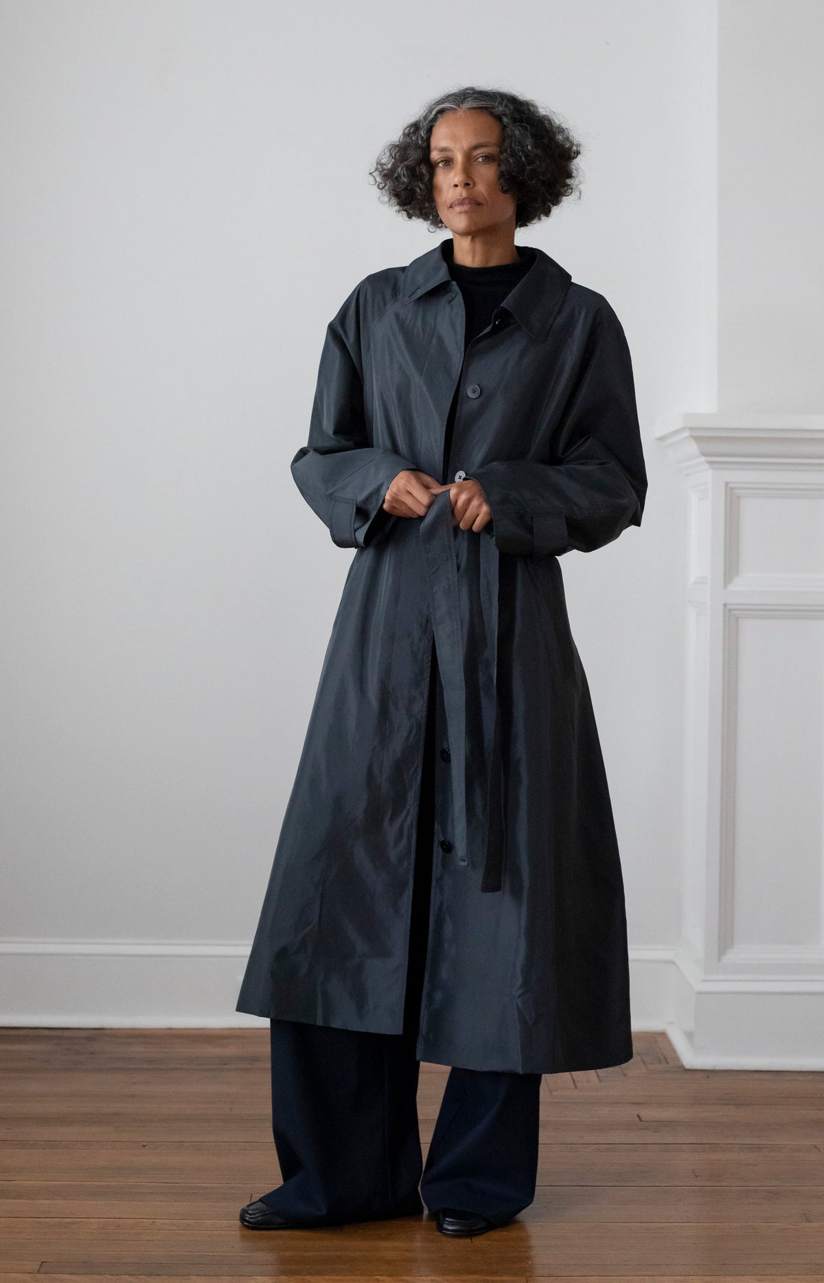 Black Cohen Trench Coat