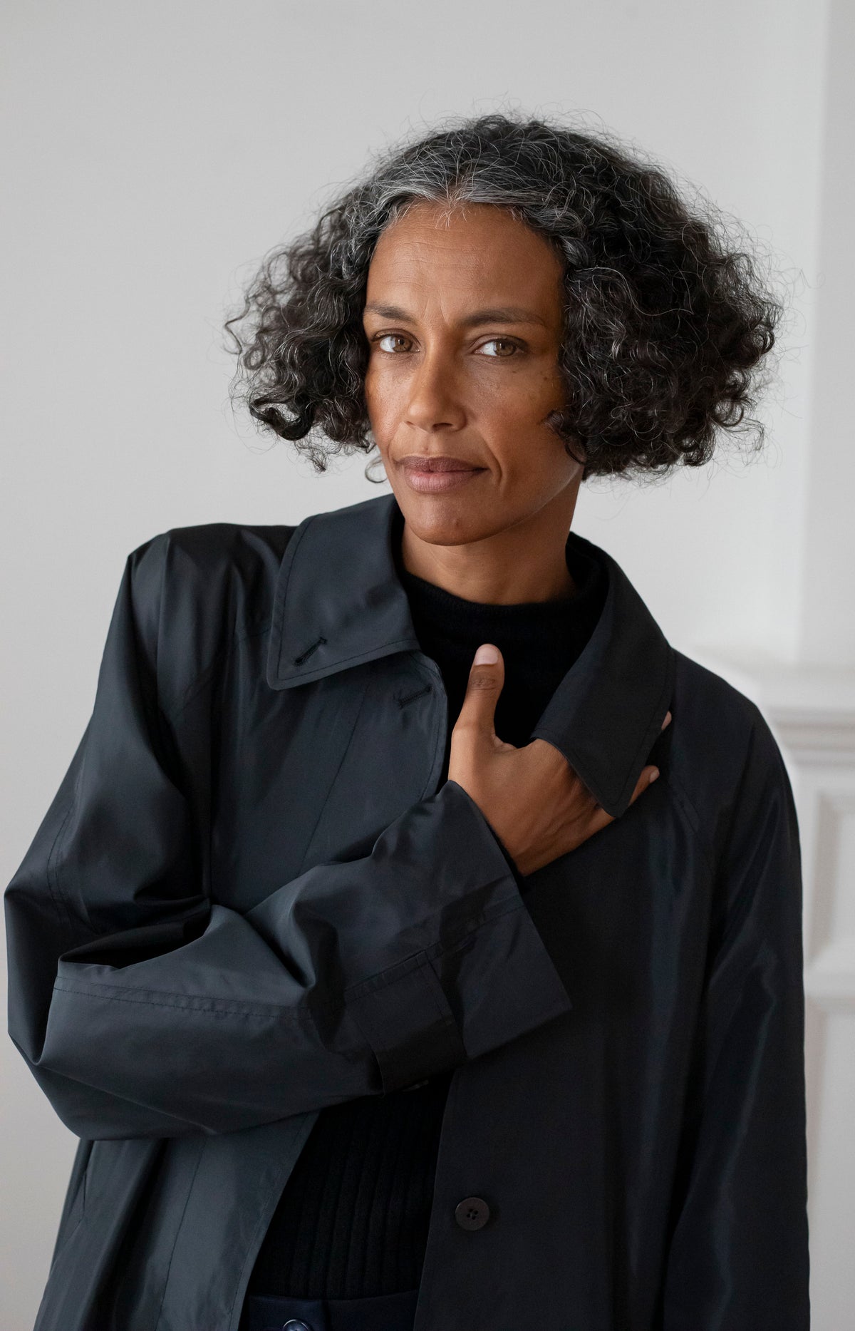 Black Cohen Trench Coat