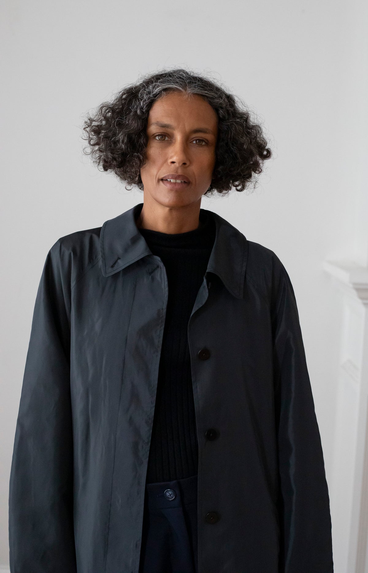 Black Cohen Trench Coat