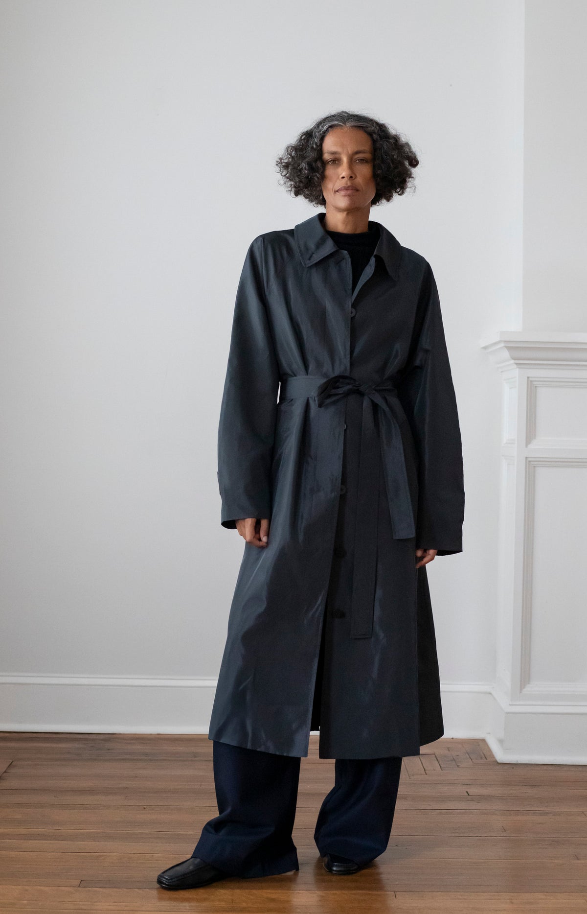 Black Cohen Trench Coat