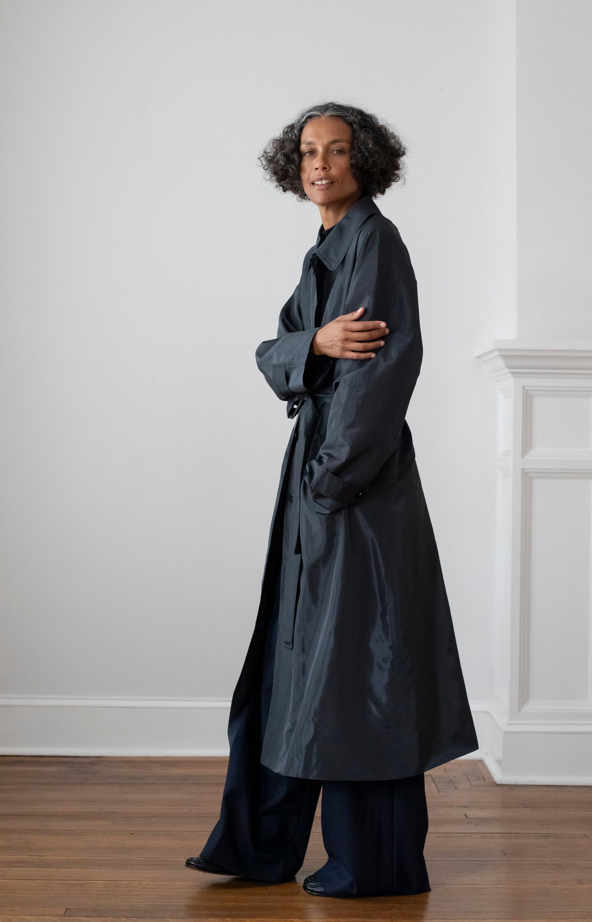 Black Cohen Trench Coat