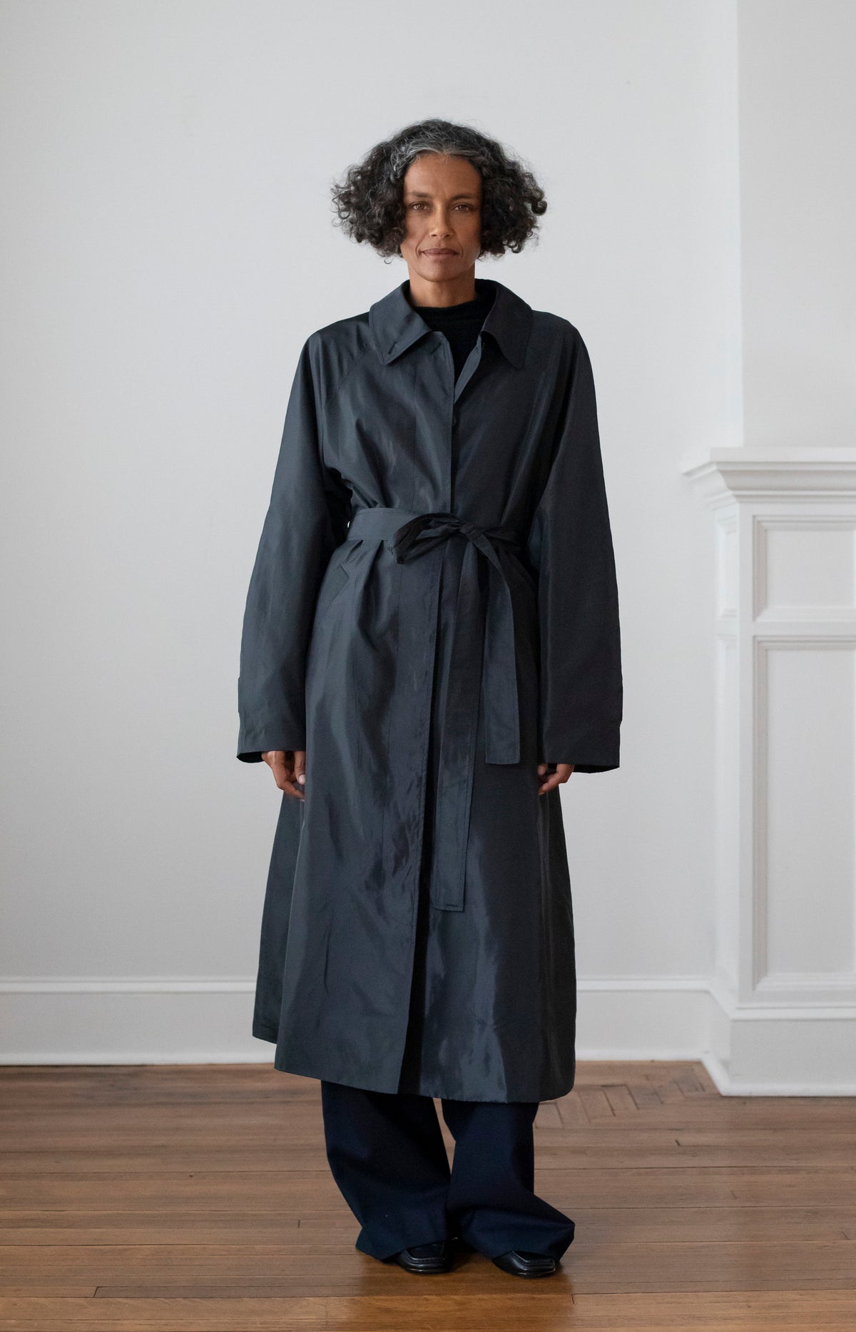 Black Cohen Trench Coat