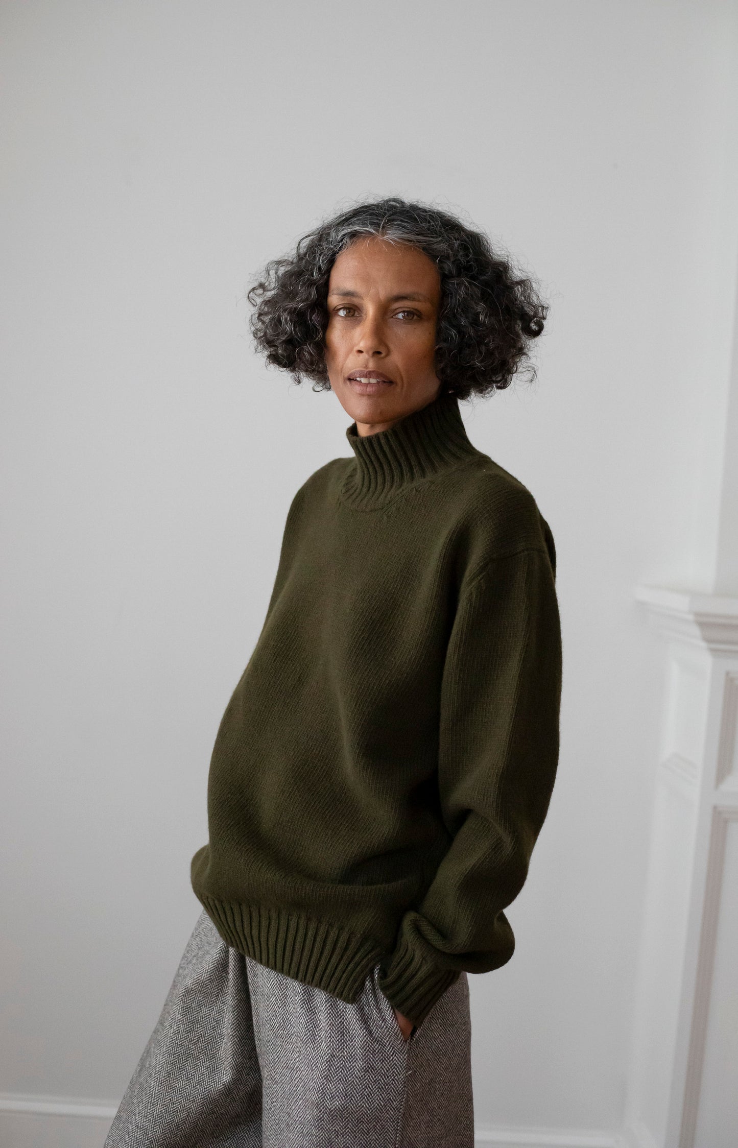 Military Mockneck Pullover