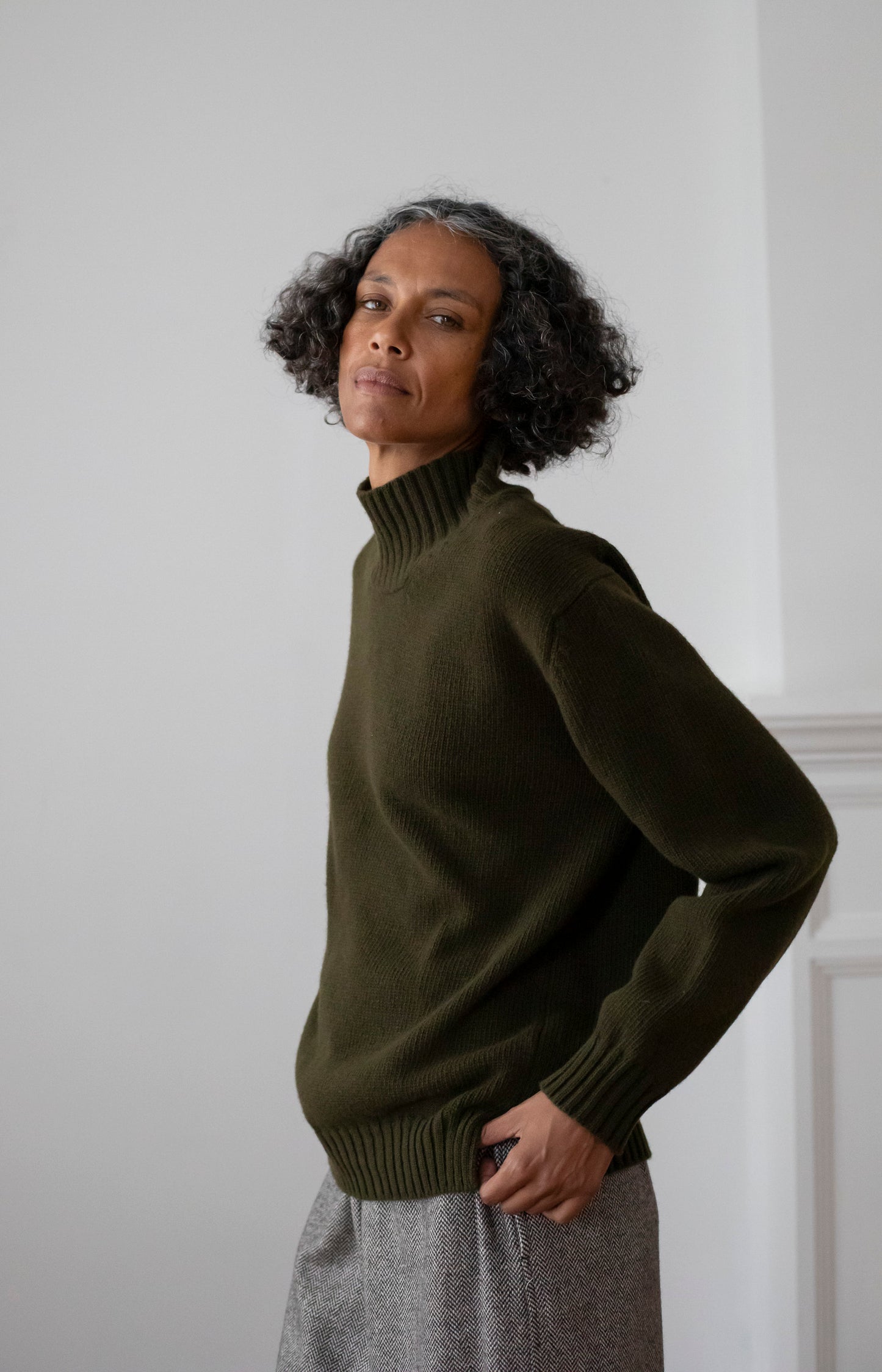 Military Mockneck Pullover