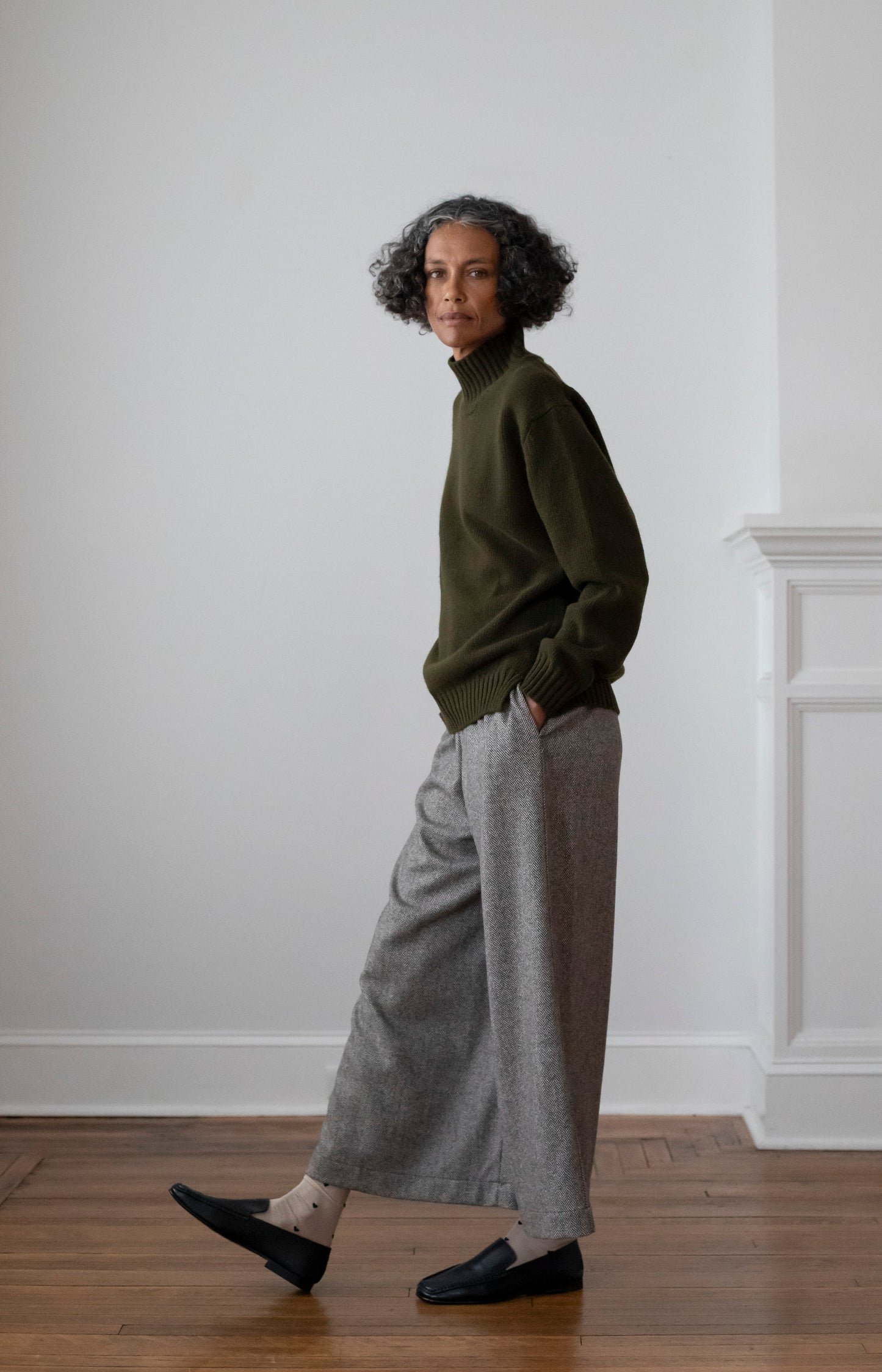 Military Mockneck Pullover
