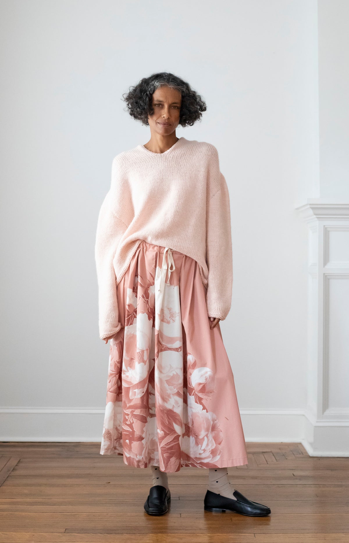 Pink Handprinted Skirt