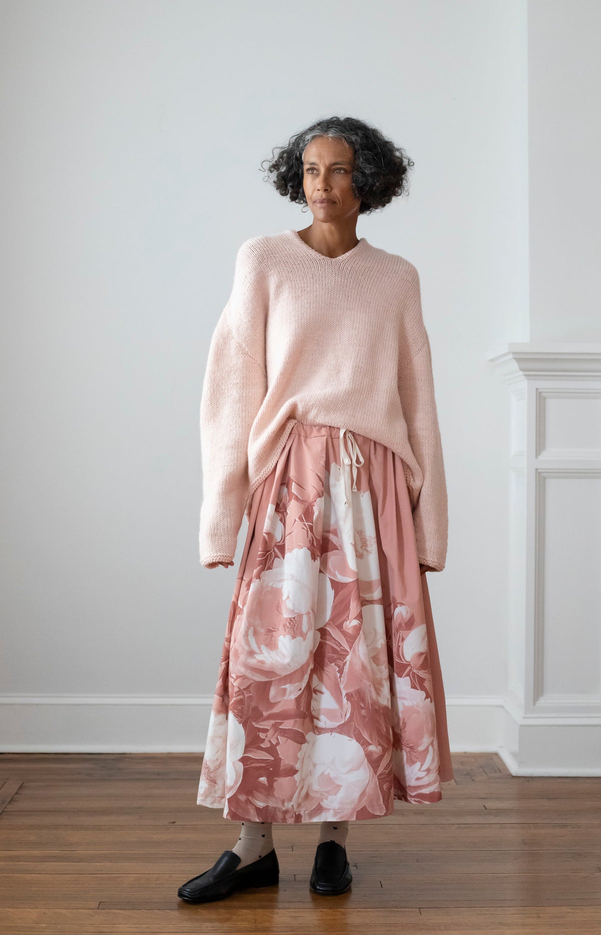 Pink Handprinted Skirt