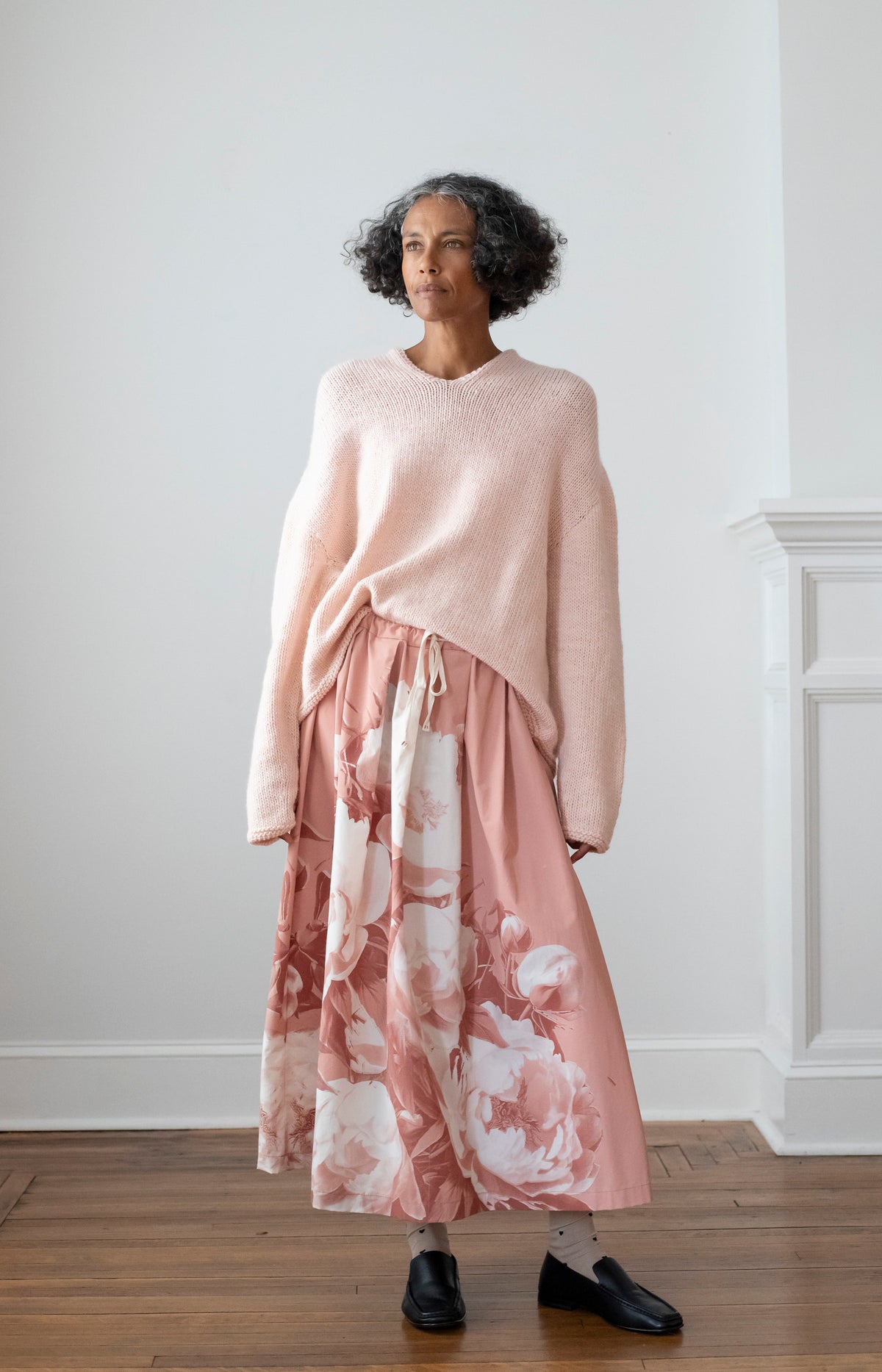 Pink Handprinted Skirt