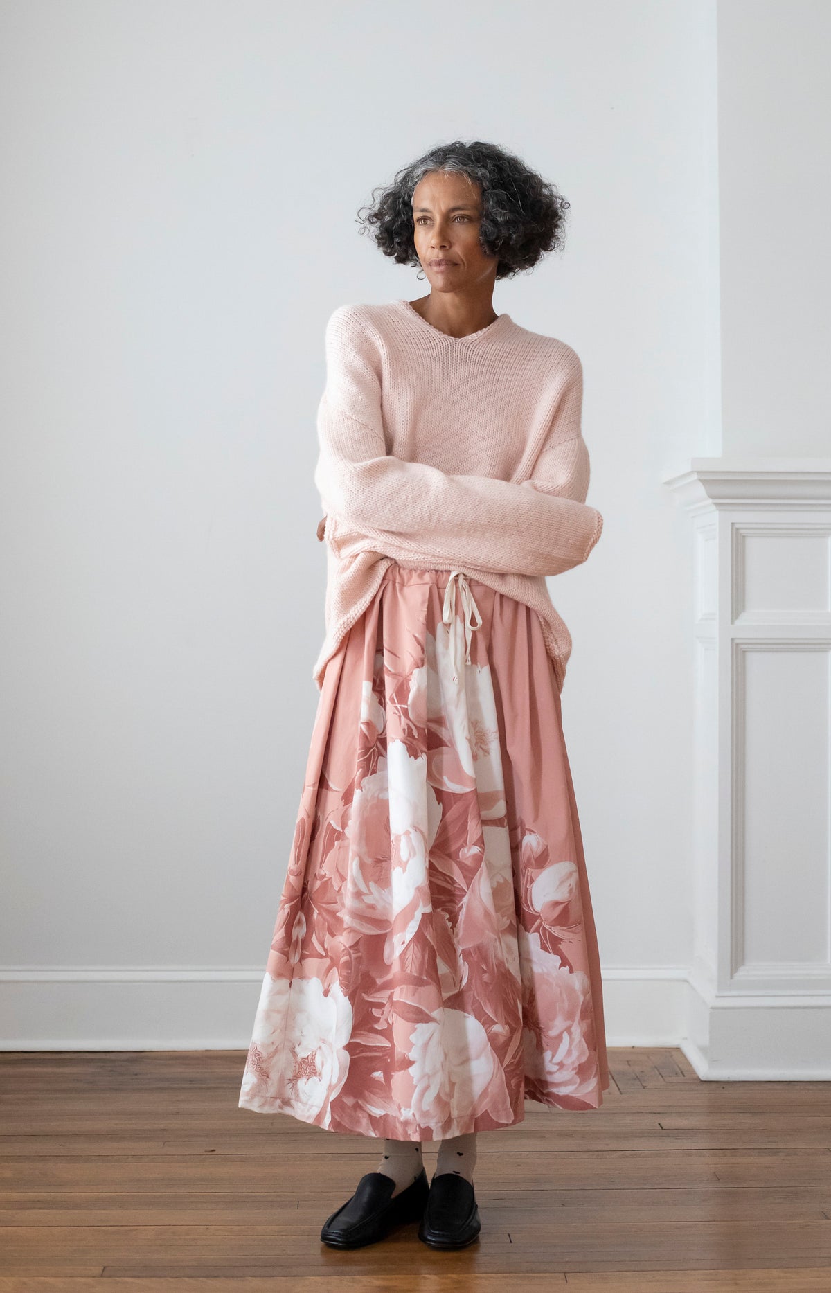 Pink Handprinted Skirt