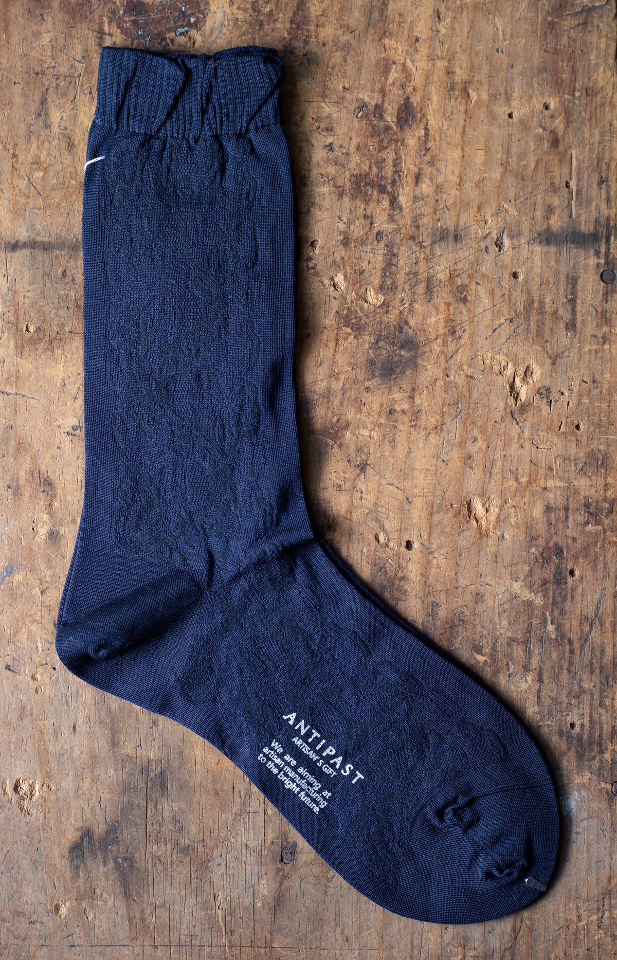Navy Divided Lace Socks