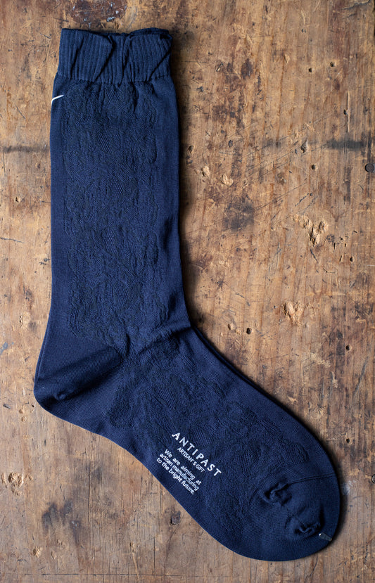 Navy Divided Lace Socks