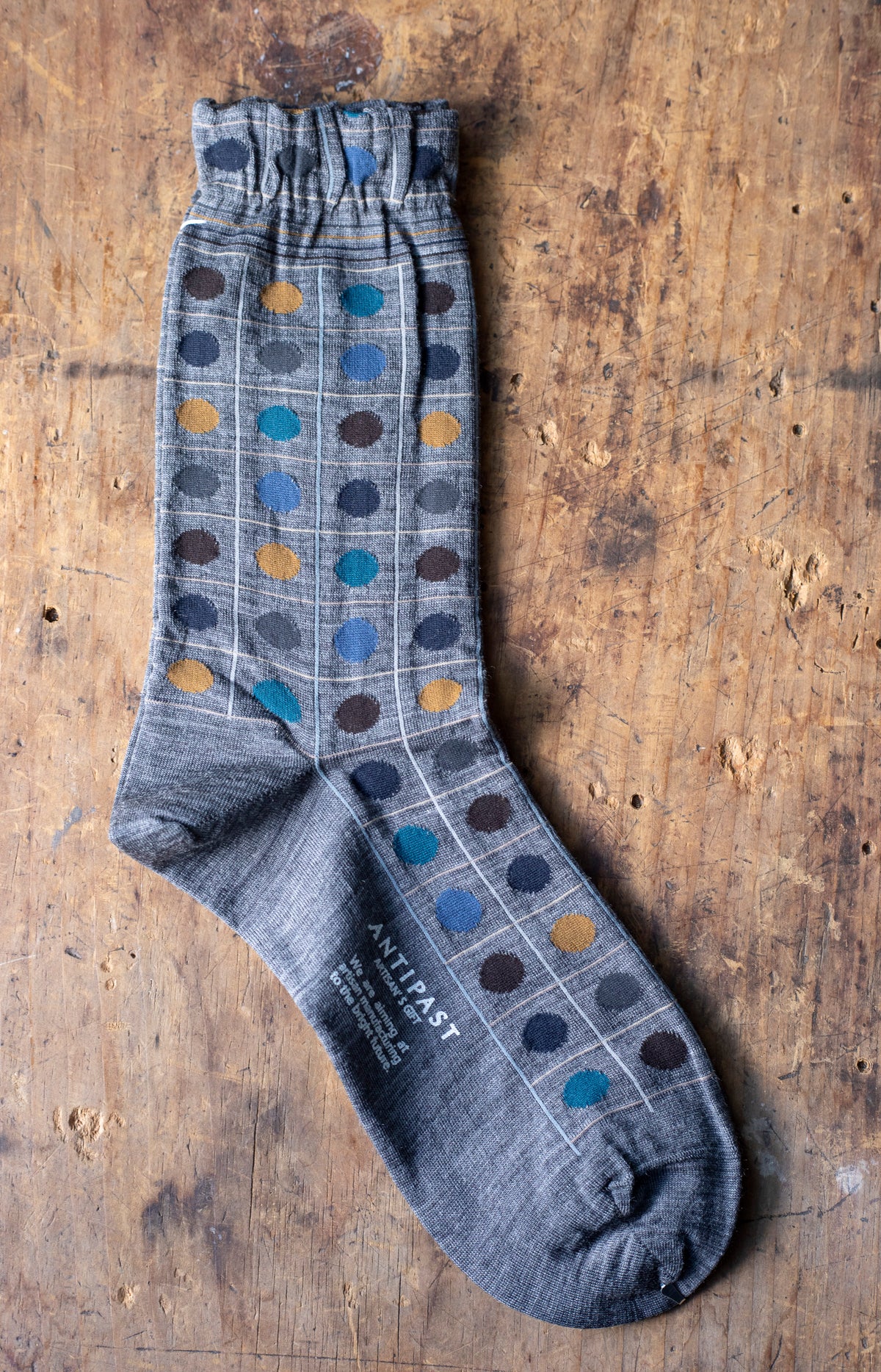 Grey Circles Socks