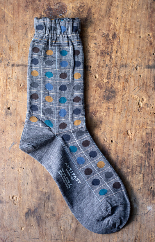 Grey Circles Socks