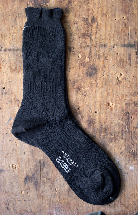 Black Cotton Cashmere Socks