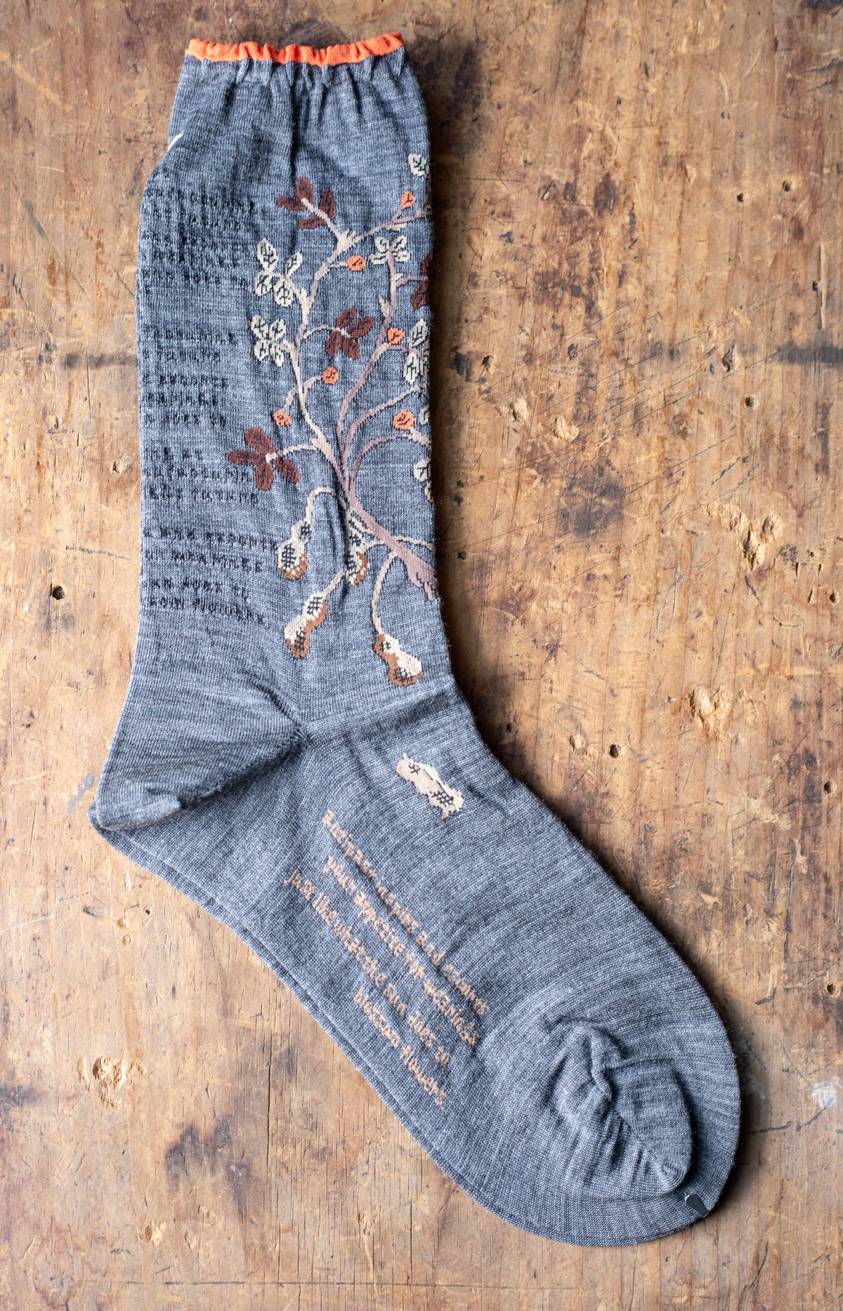 Grey Peanut Tree Socks