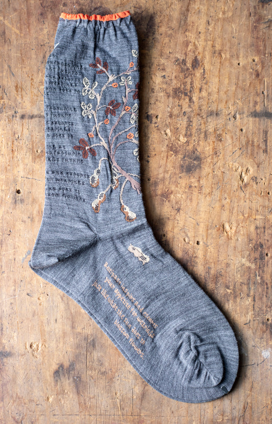 Grey Peanut Tree Socks