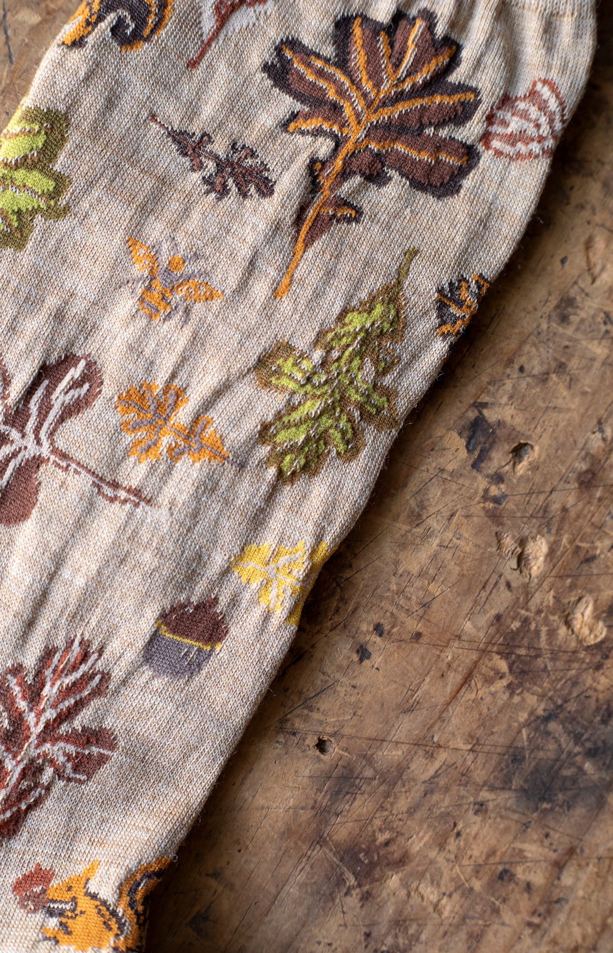 Beige Autumn Park Socks
