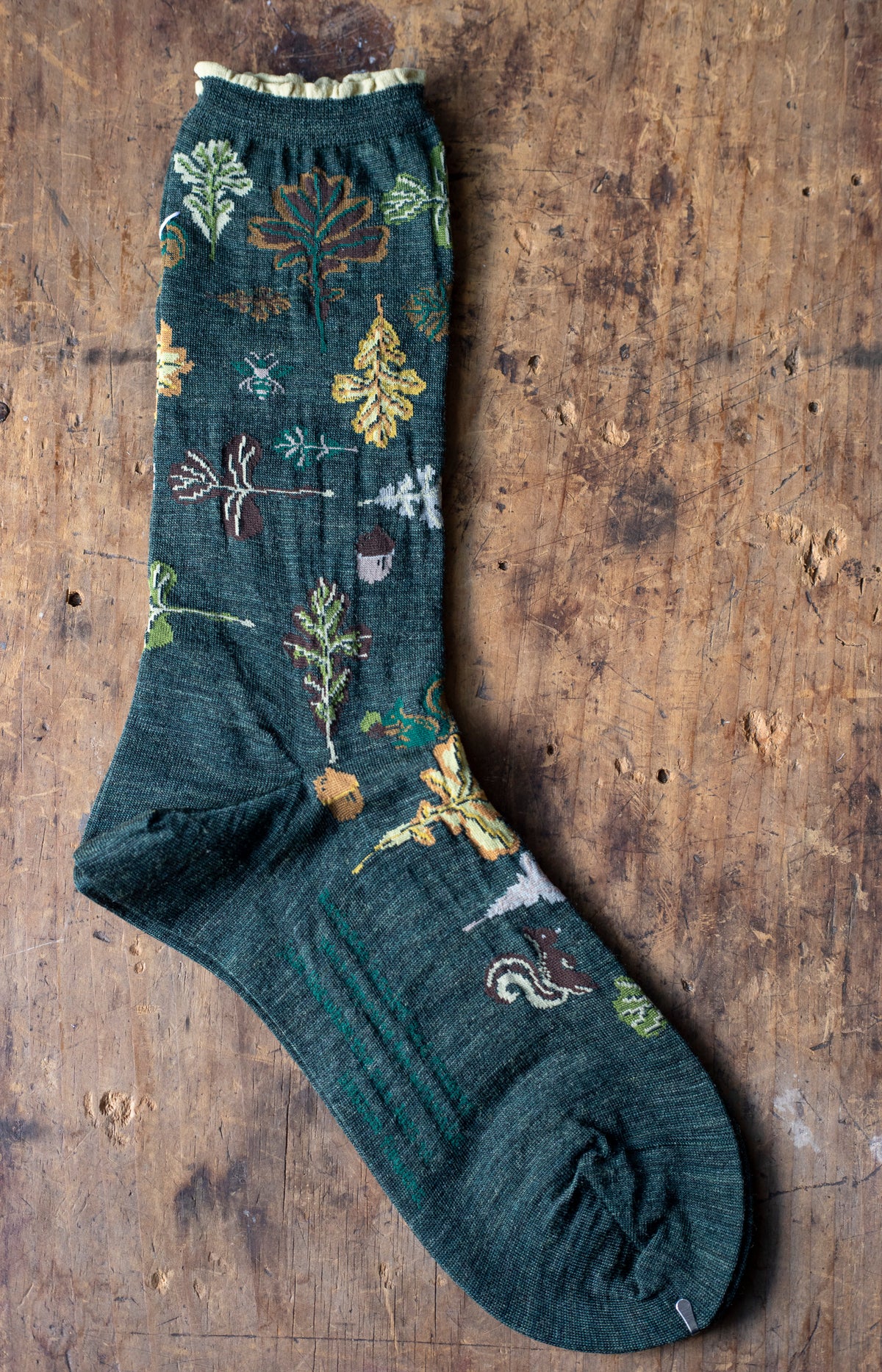 Green Autumn Park Socks