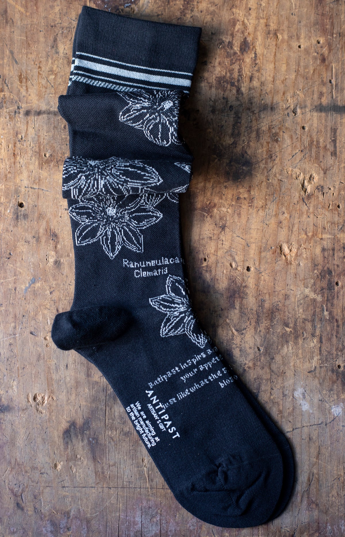 Black Floral Compression Socks