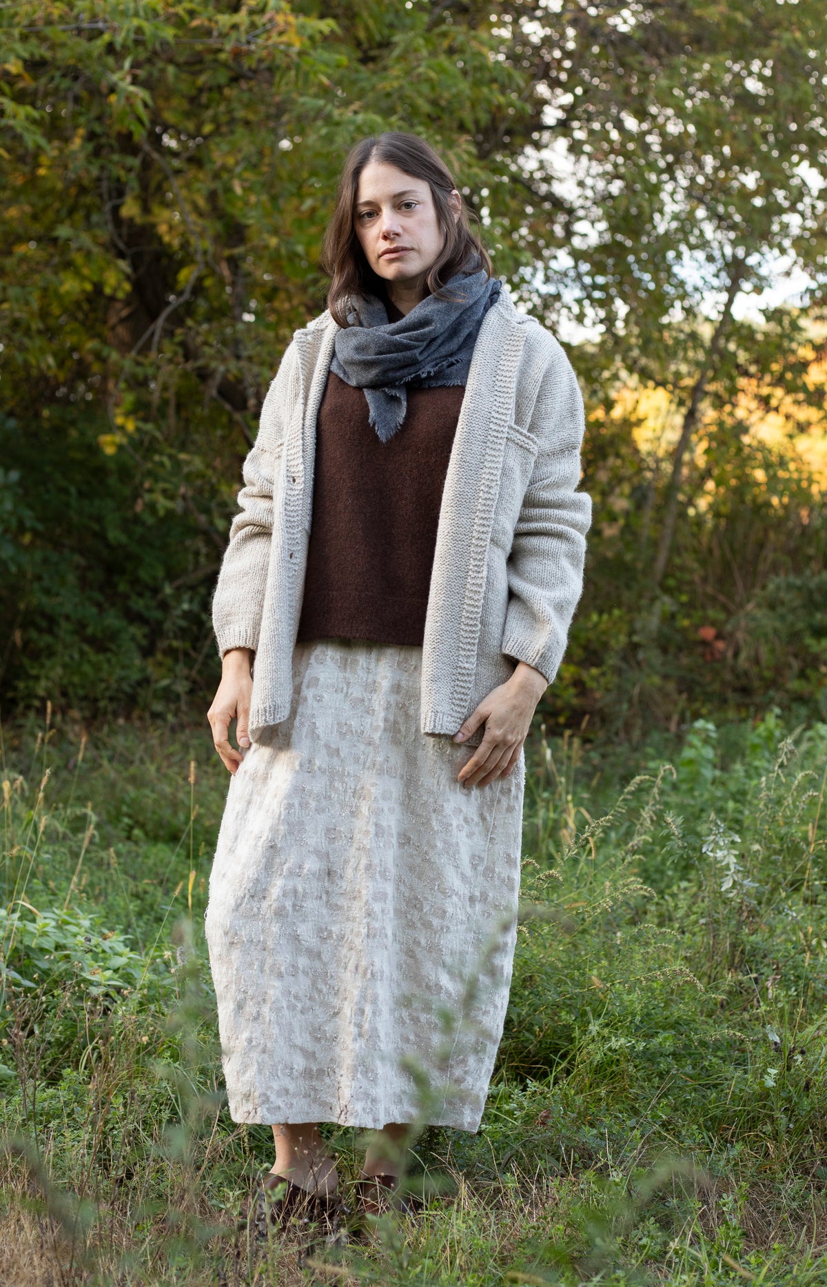 Charcoal Grey Cashmere Scarf