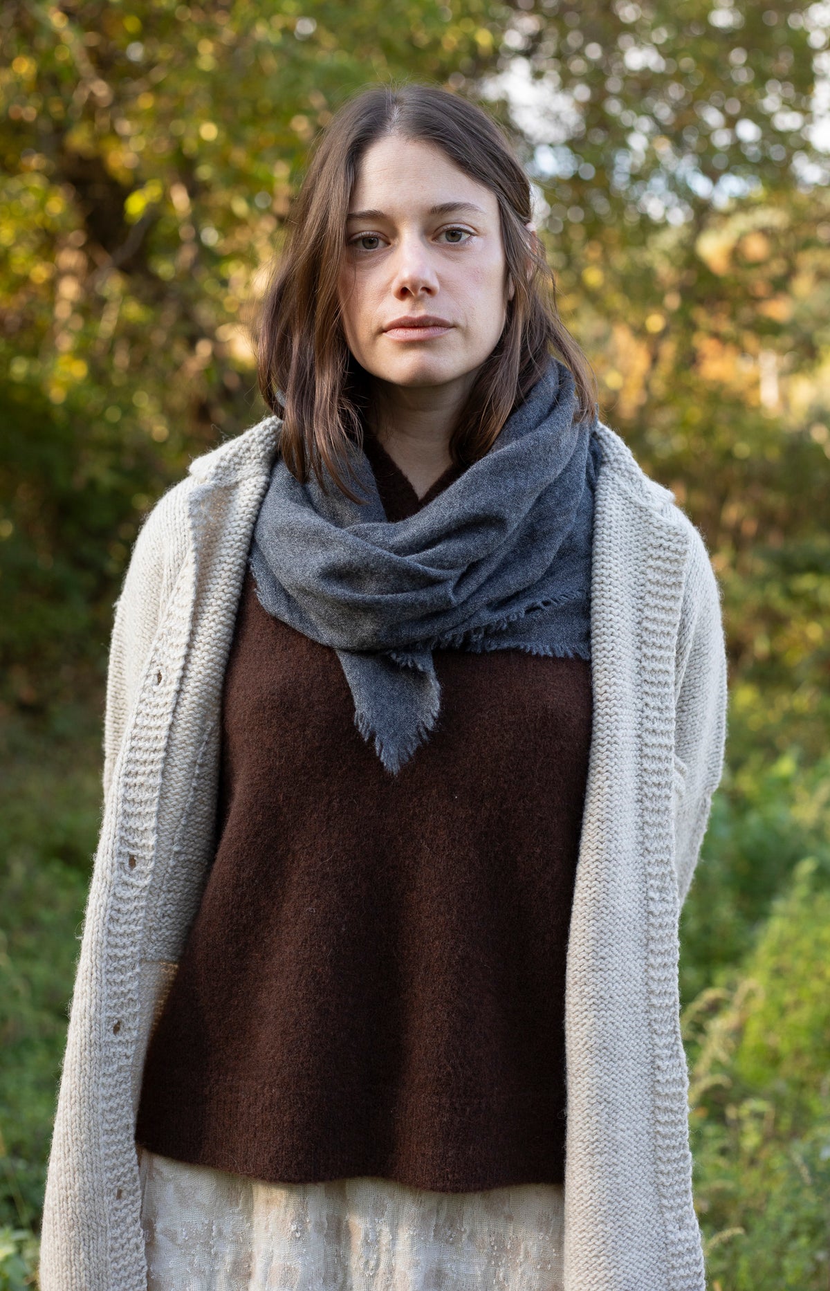 Charcoal Grey Cashmere Scarf