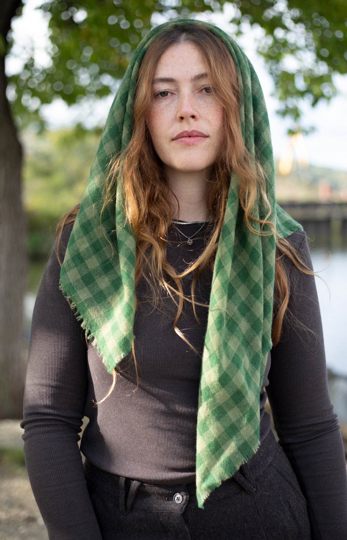 Cedar & Bay Check Cashmere Scarf