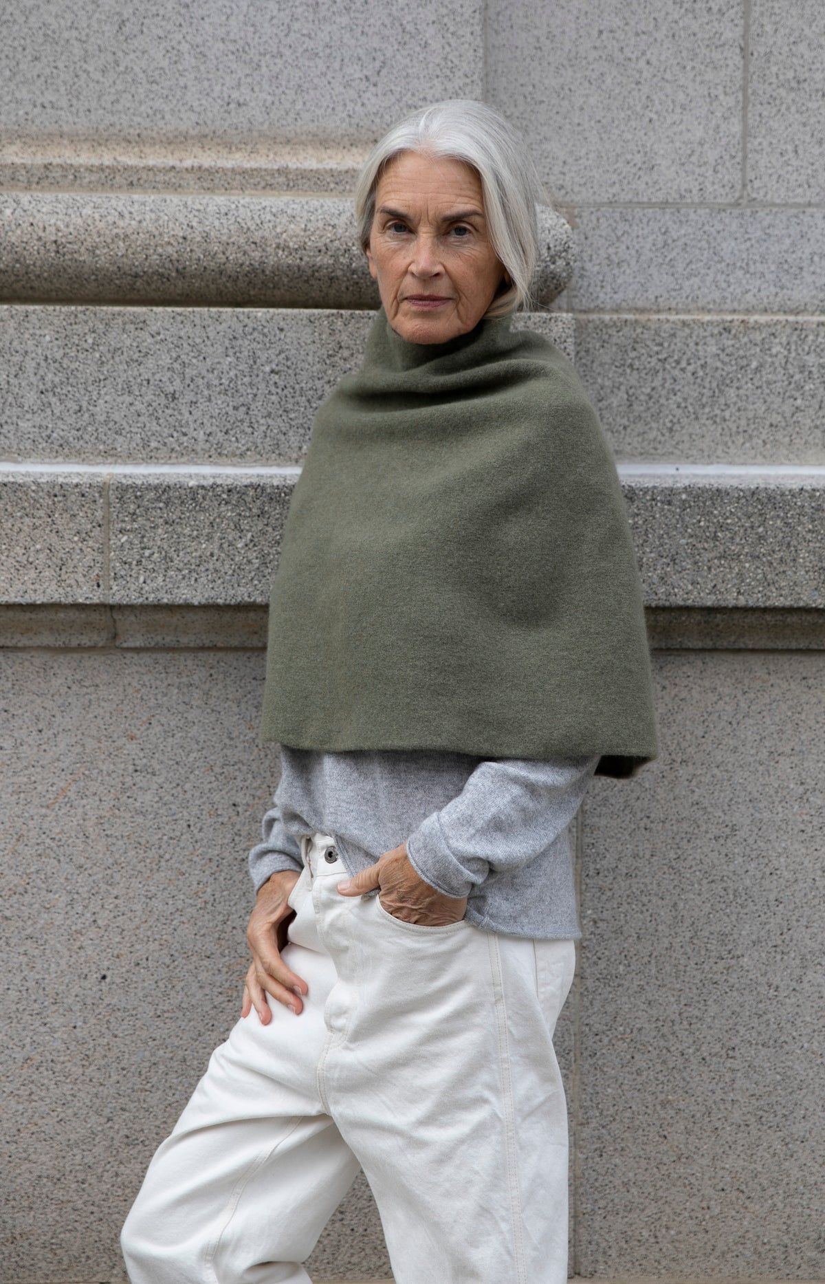 Lichen Wool Poncho