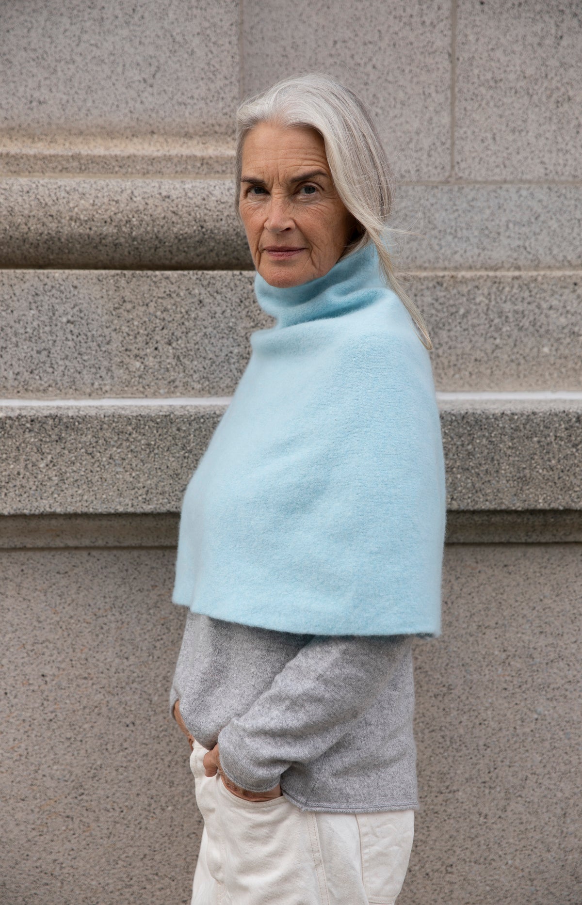 Raindrop Wool Poncho