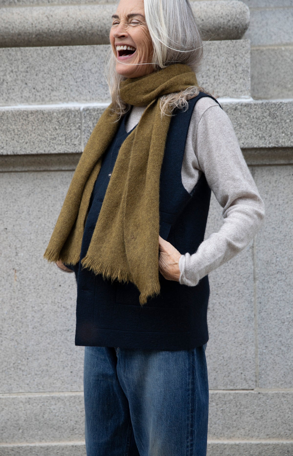 Autumn Pastures Net Boiled Skinny Scarf