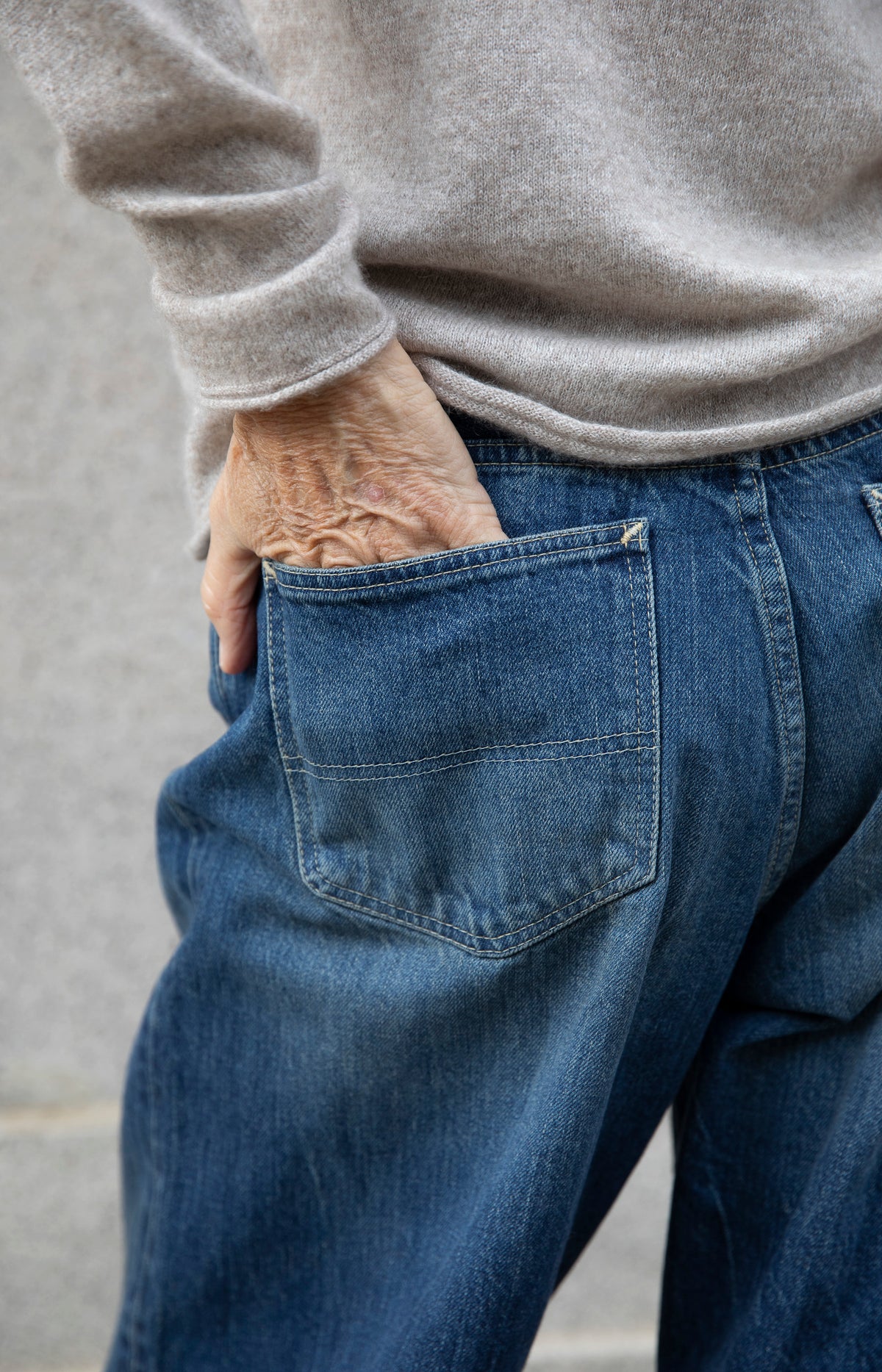 Dark Wash Denim Ranch Pants