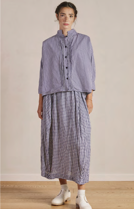 Linen Check Carla Skirt