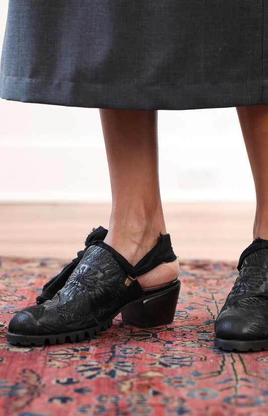 Embroidered Mule