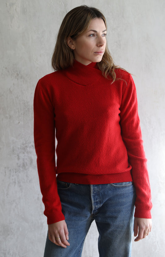 Red Cashmere Turtleneck