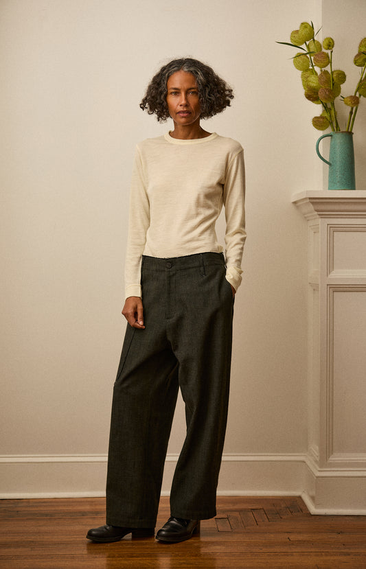 Chalk Merino Long Sleeve Top