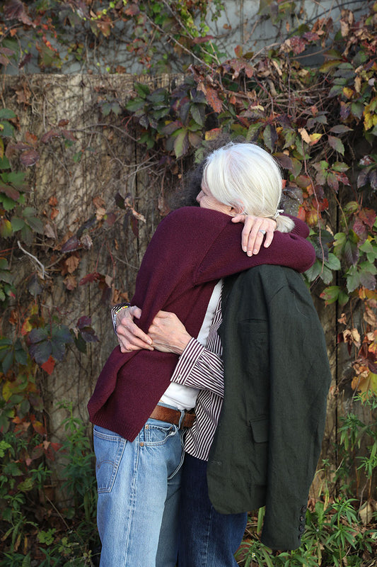 Wine Handmade Loose Cardigan