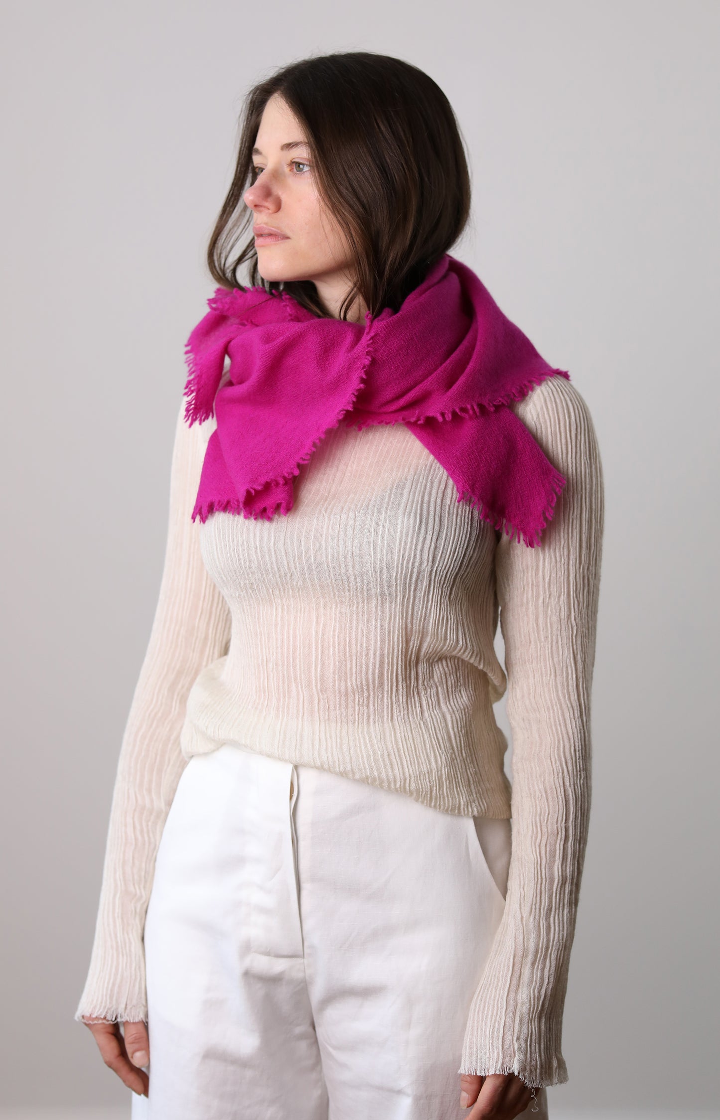 Magenta Cashmere Scarf