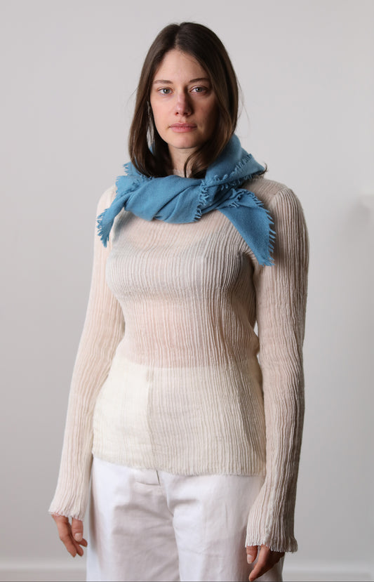 Aquamarine Cashmere Scarf