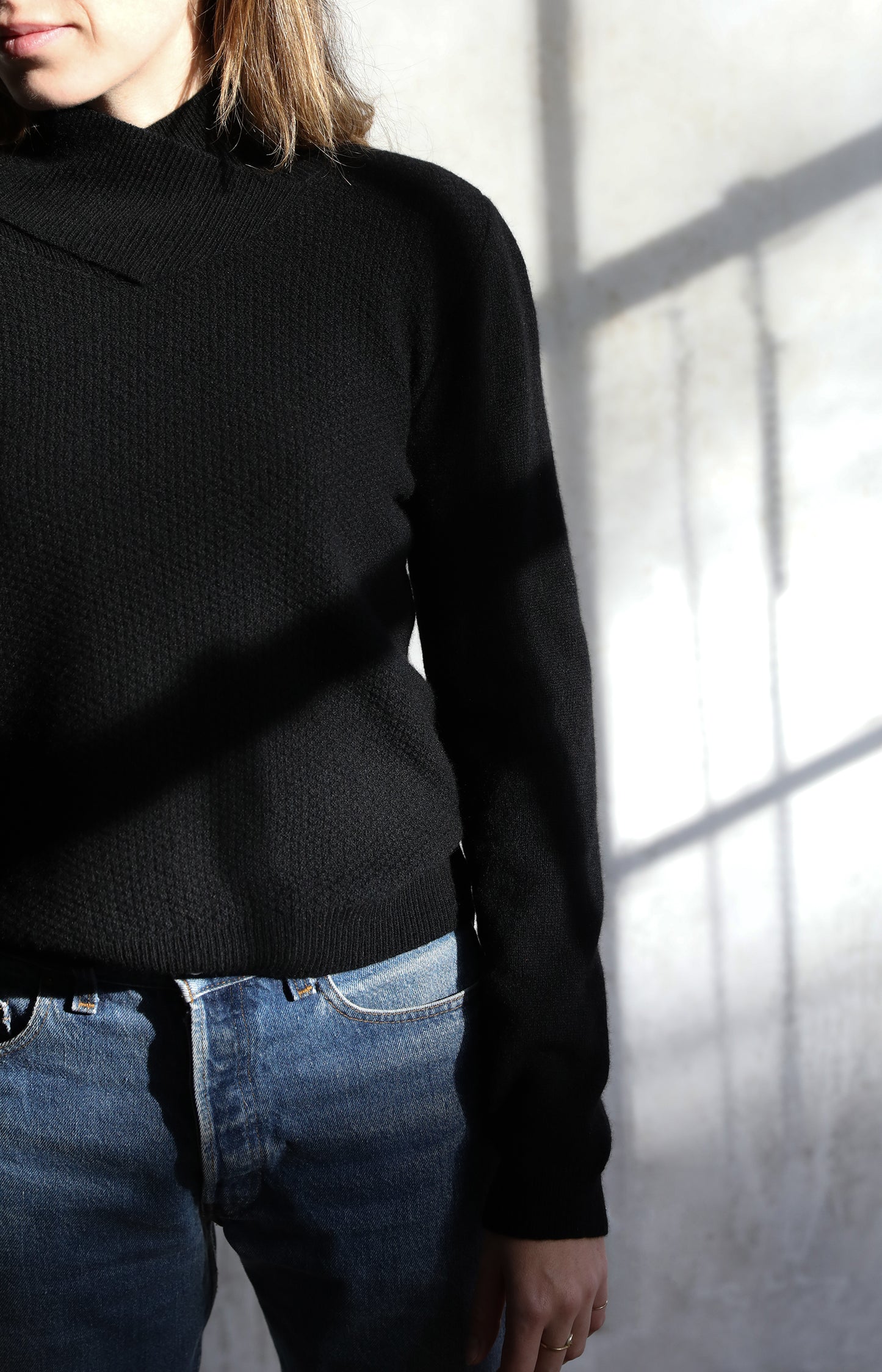 Black Cashmere Turtleneck