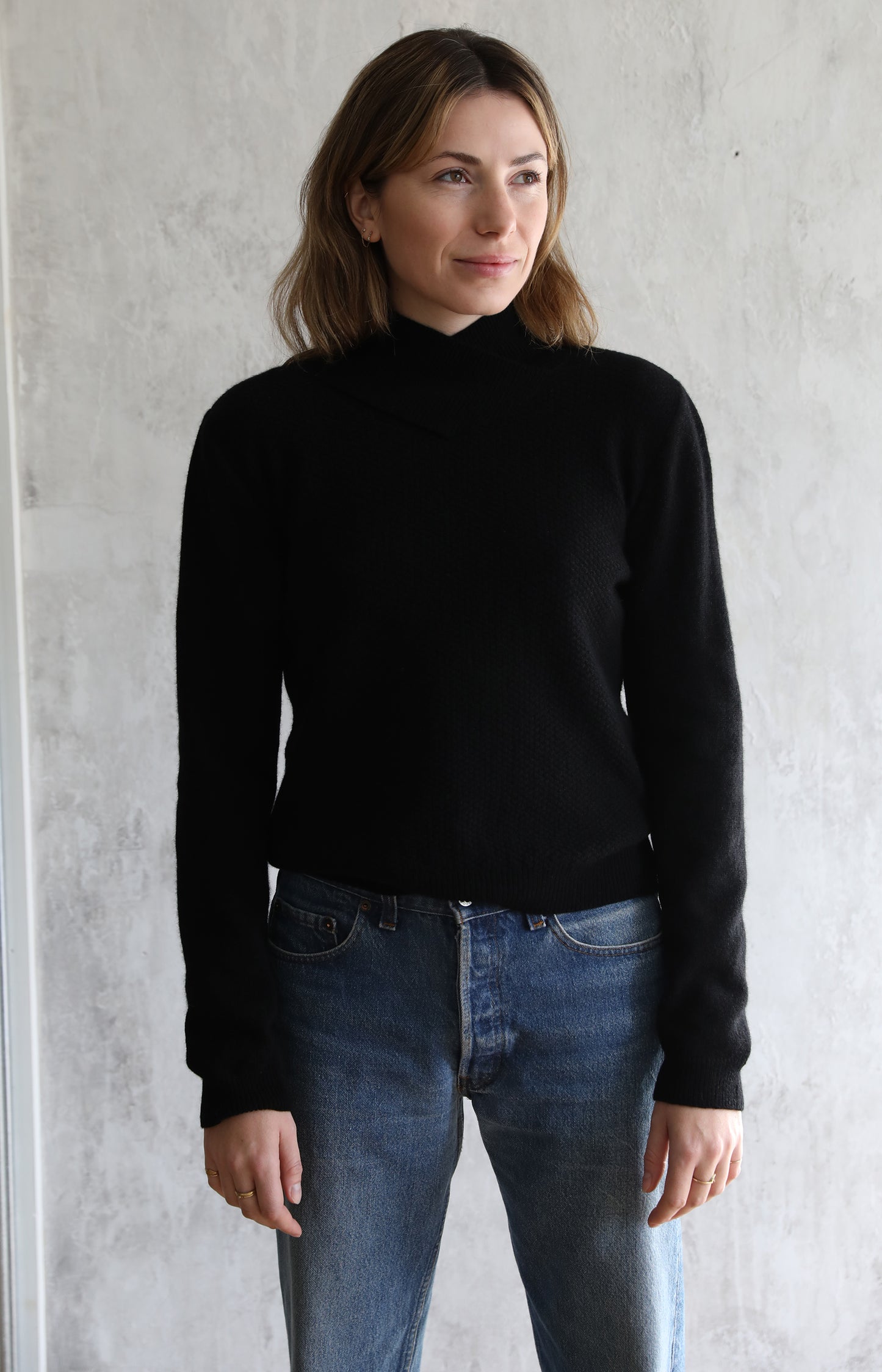 Black Cashmere Turtleneck