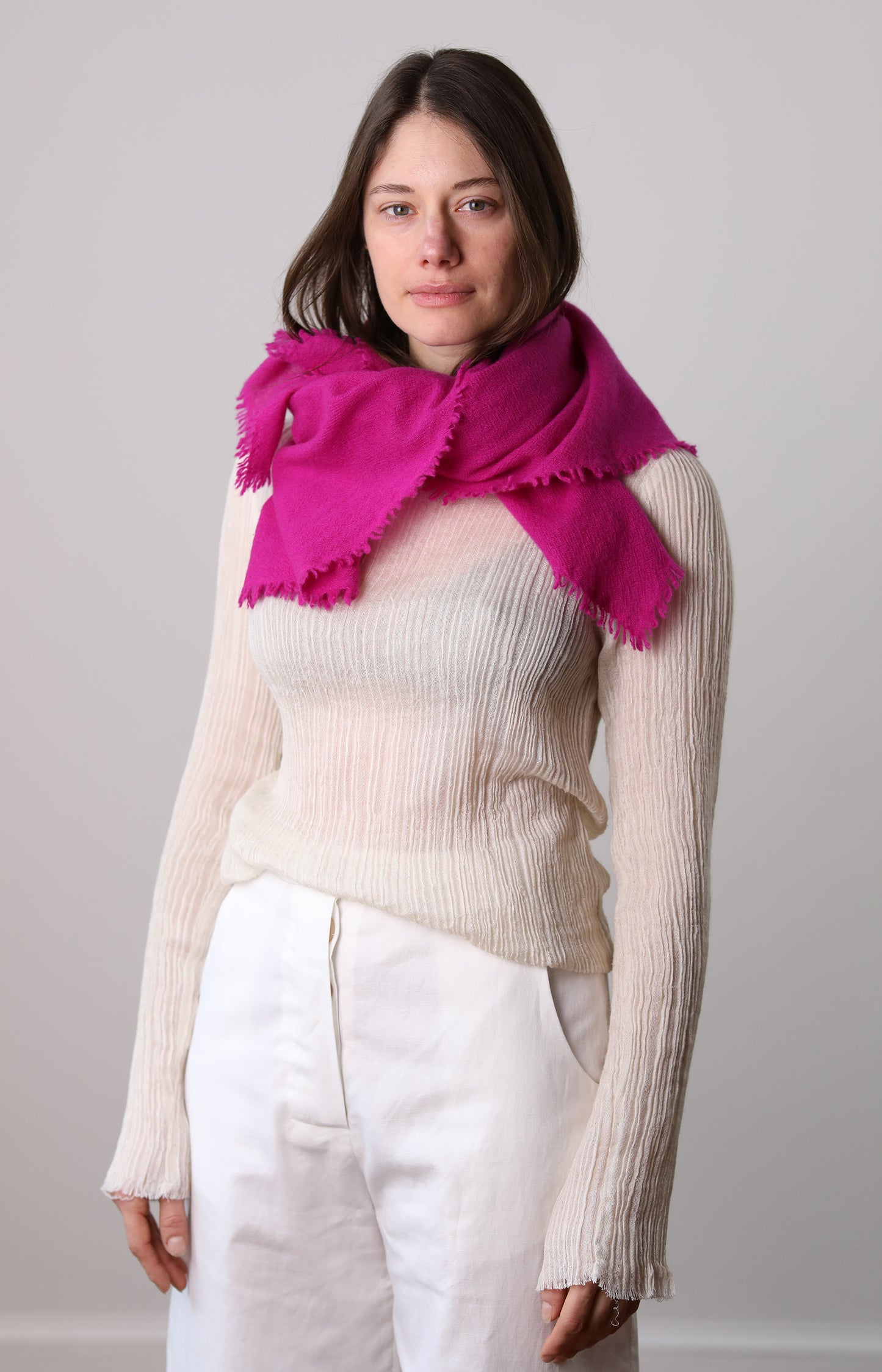 Magenta Cashmere Scarf