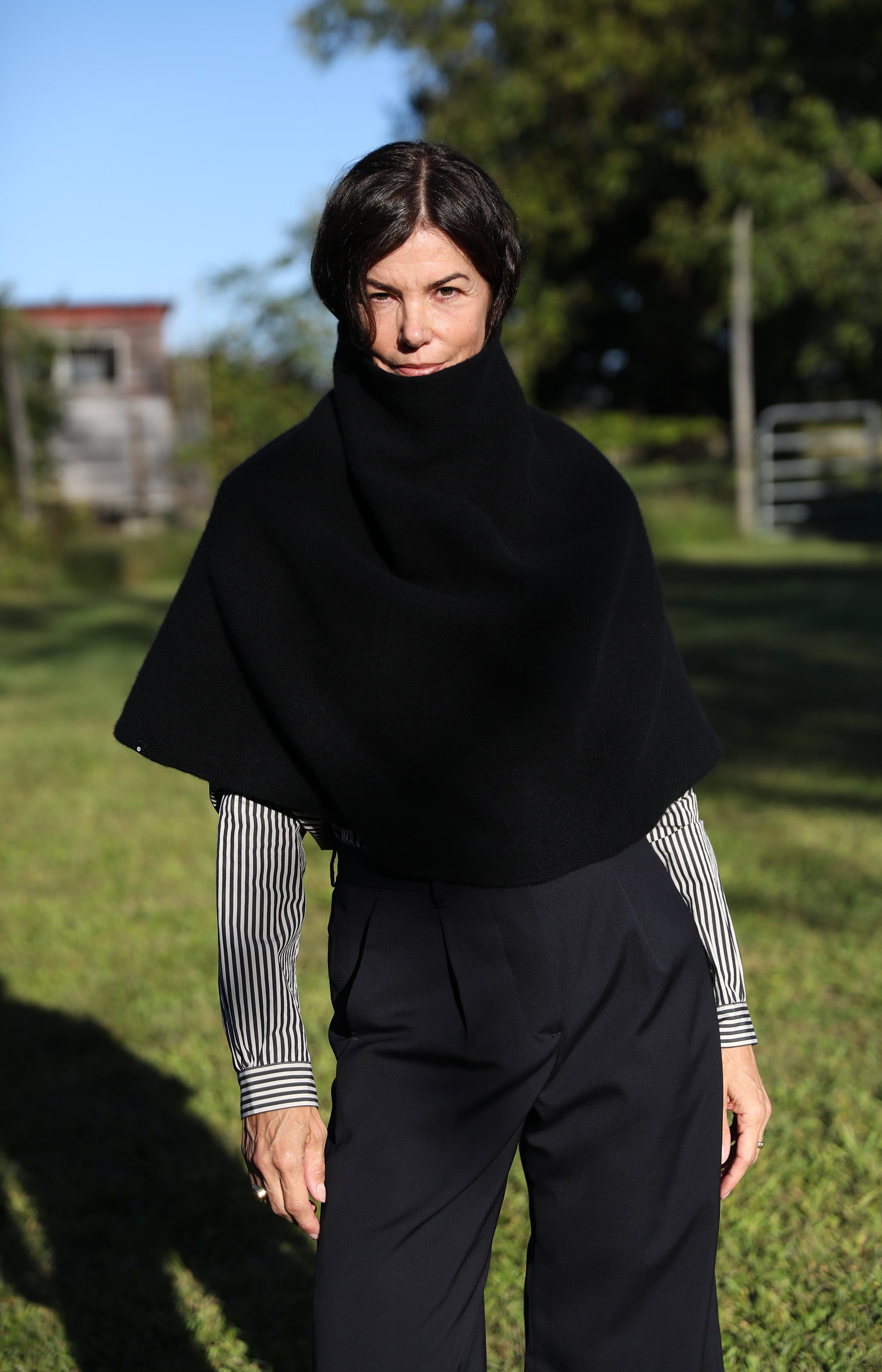 ジャケット・アウター cecilie telle high neck poncho Cecilie telle high neck poncho High Neck Poncho — Cecilie Telle