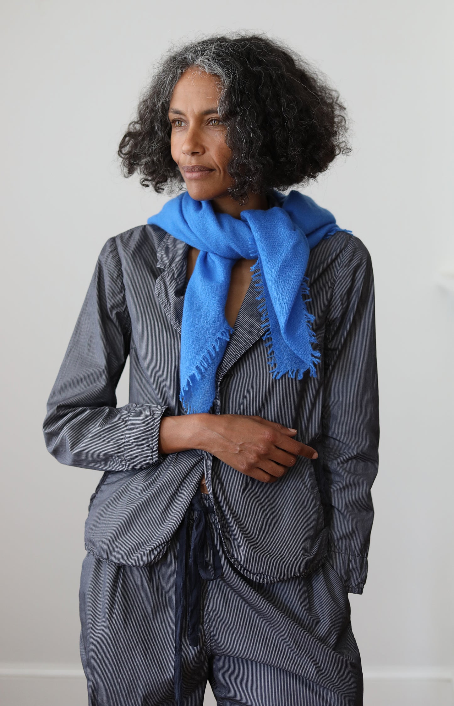 Blue Cashmere Scarf