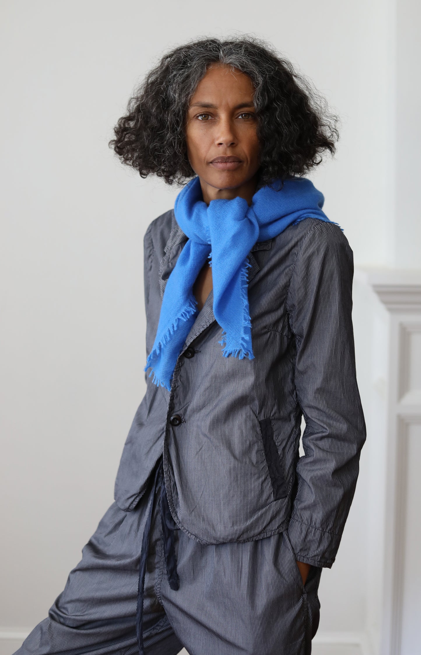 Blue Cashmere Scarf