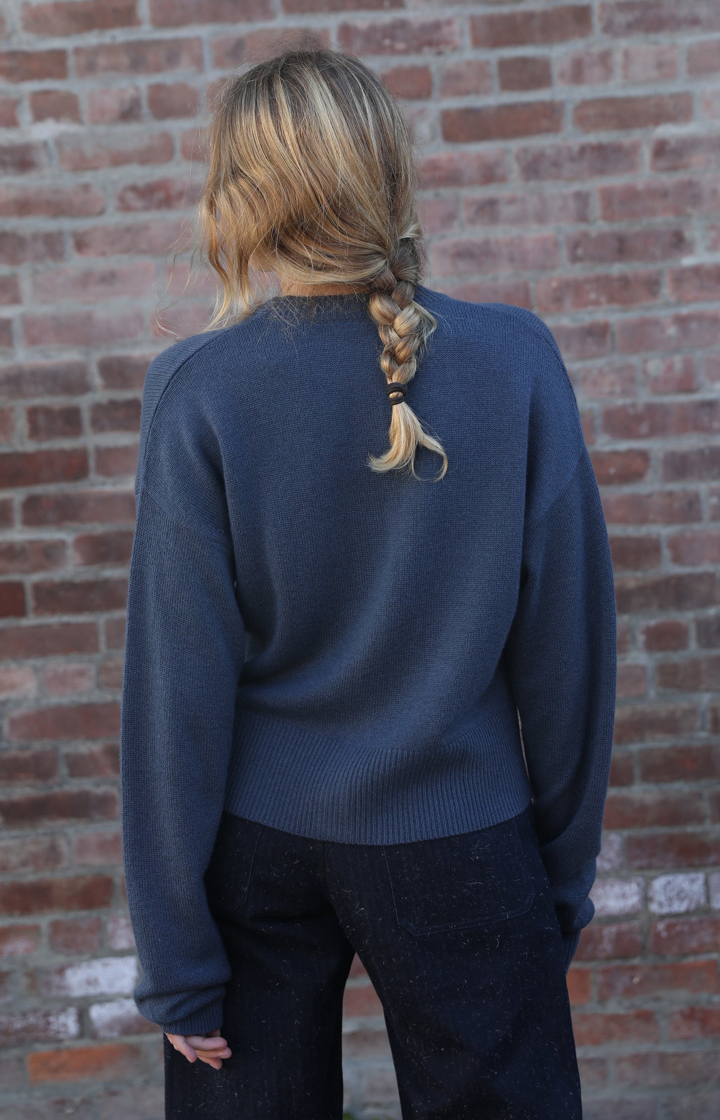 French Blue Classic Cardigan