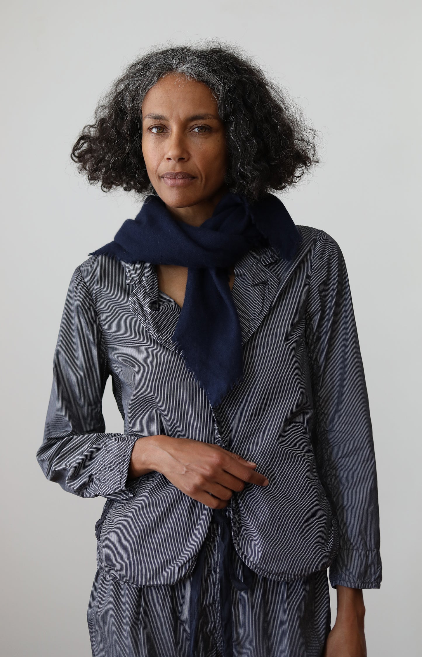 Navy Cashmere Scarf