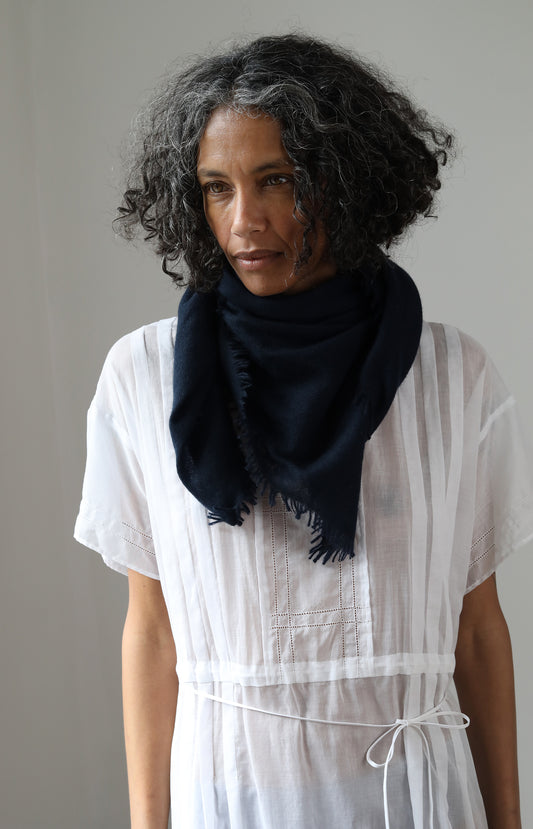 Navy Cashmere Scarf