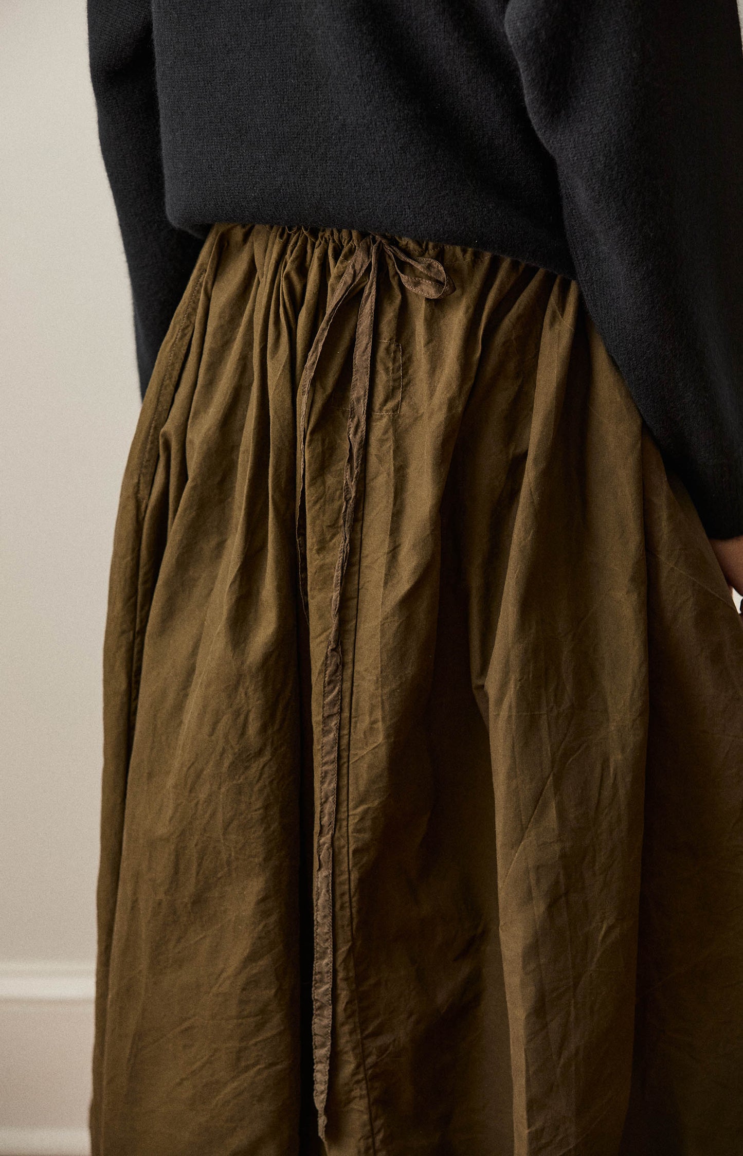 Khaki Cotton Jeany Skirt