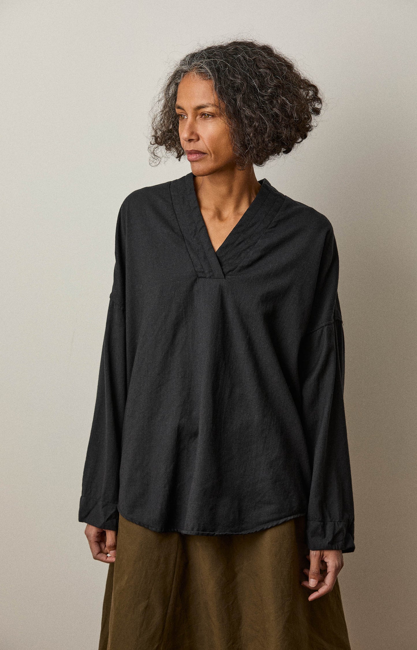 Black Wool AXL Shirt