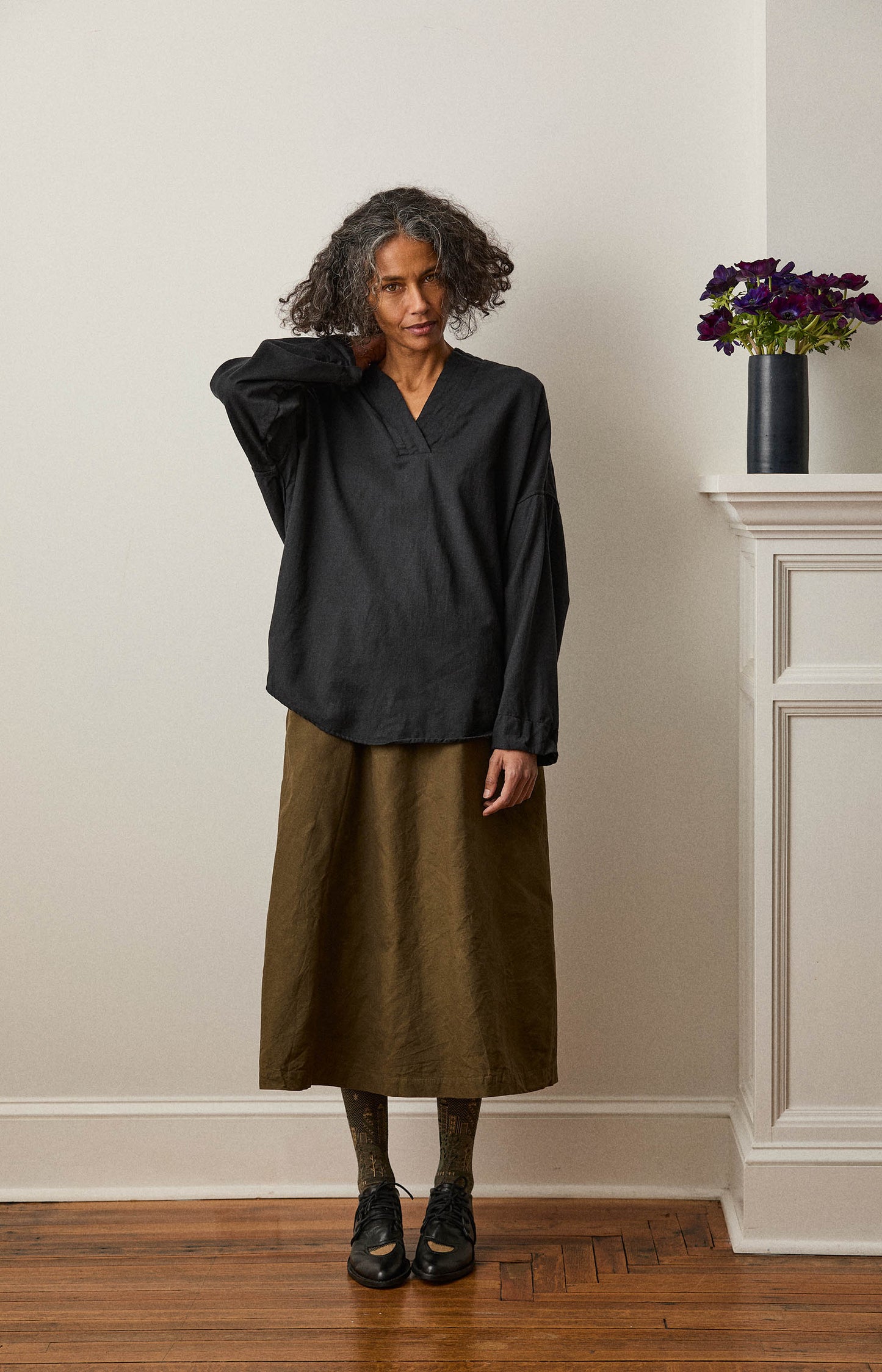 Black Wool AXL Shirt