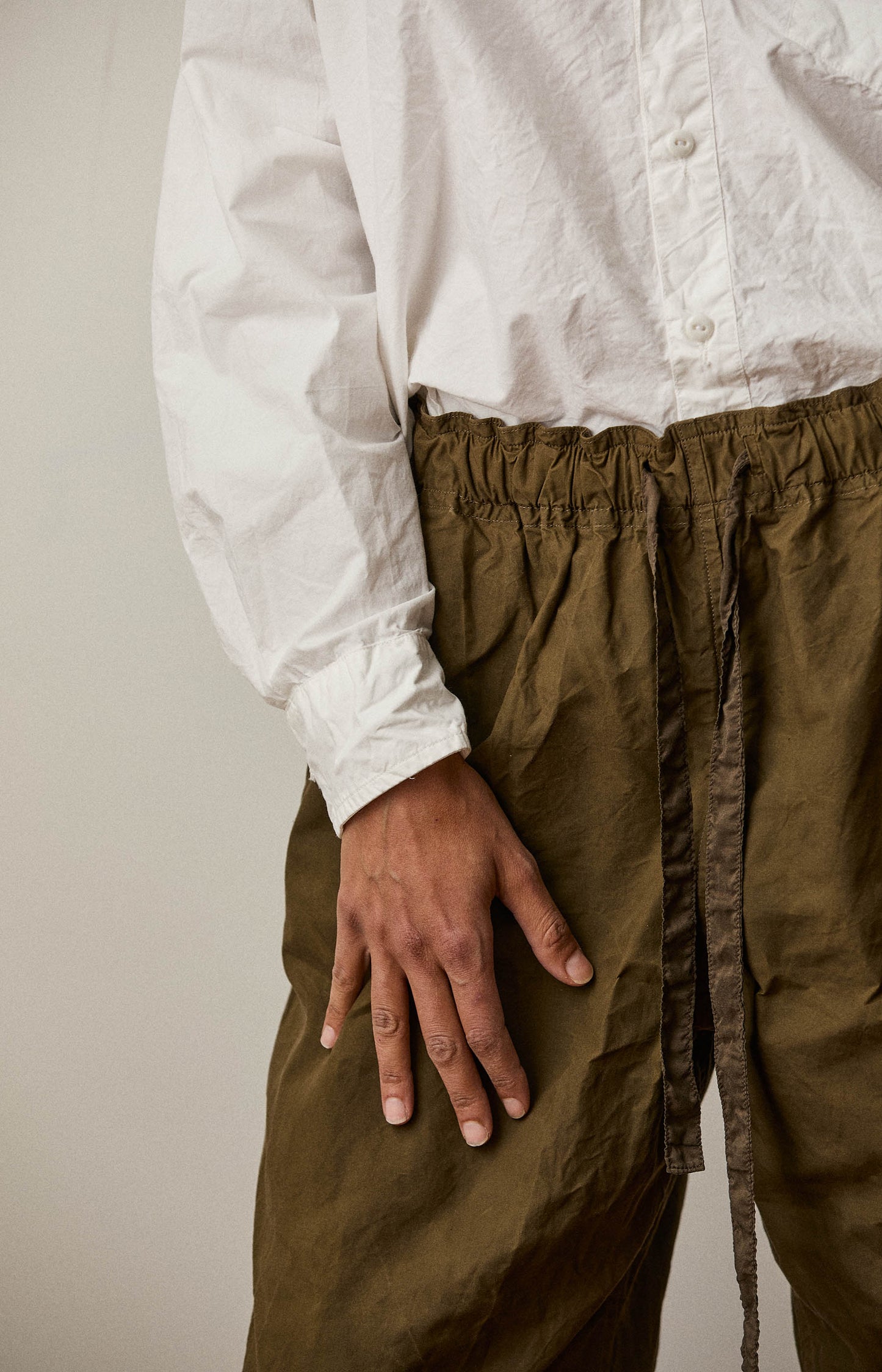Khaki Coulisse Pants